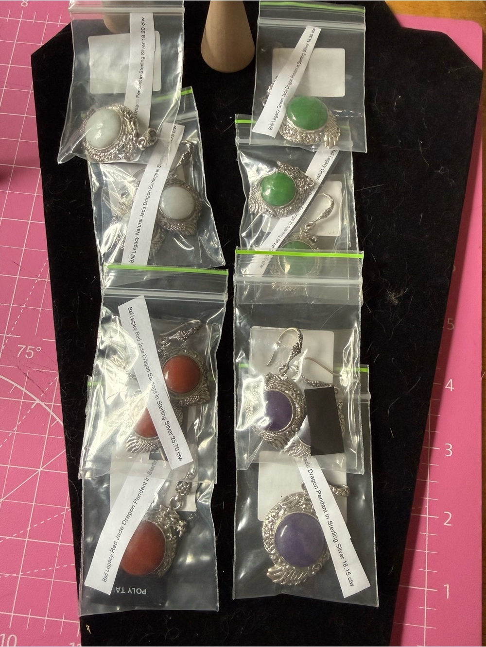 Lot of 8 Earrings & Pendants to match Sterling 925 Please see all Pictures